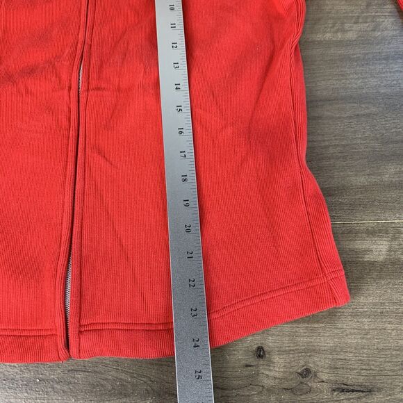 Tommy Bahama's Full Zip Jacket Sweater Womens Medium Red Zip Pockets Lightweight - Picture 11 of 12